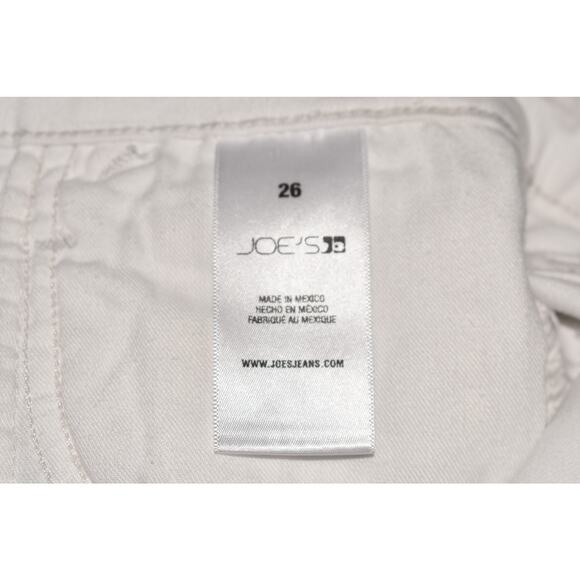 JOE'S JEANS NEW $188 White Mid-Rise Skinny Crop Jean Cut Hem Size 26 - Picture 5 of 5